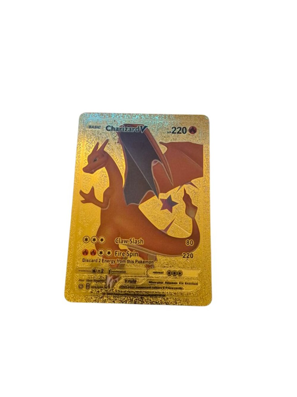 Charizard V Silver Card 220HP Fire Type New